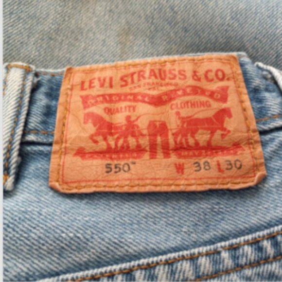 Mens Levis 550 Jeans Adult 38x30 Relaxed Fit Straight Leg Medium Wash Denim - Picture 10 of 13